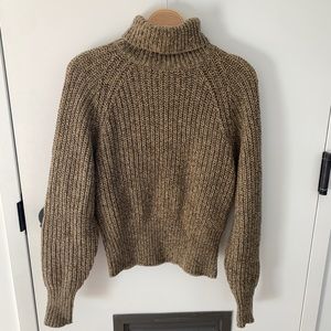 Uniqlo U Low Gauge Turtleneck Beige S